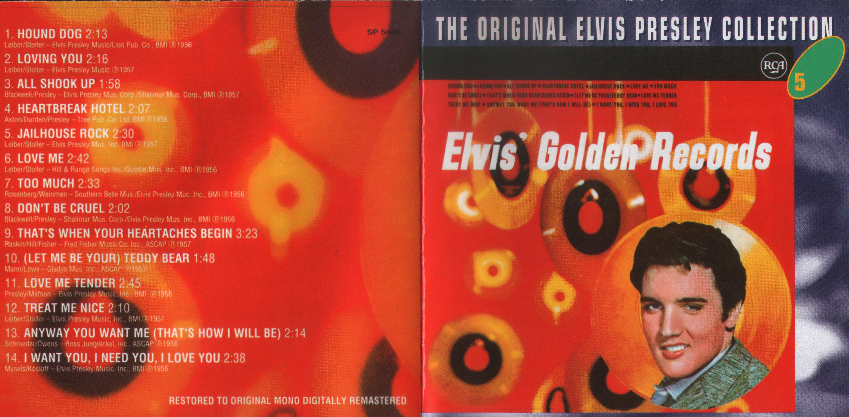 Elvis Presley  The Original Elvis Presley Collection 05; Elvis Golden Records 1 : Front + Inlay